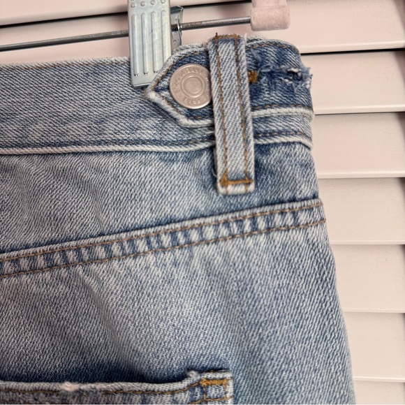 We The Free Free People Regular Mid Rise Blue Jeans Distressed Slouchy Size 29 - Picture 11 of 11